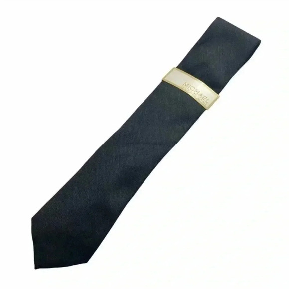 MICHAEL MK Michael Kors Gray Silk Blend Woven Tie - Picture 8 of 8